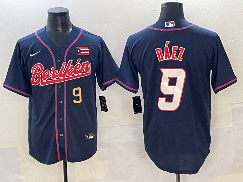 Men Houston Astros #9 Baez blue MLB Nike 2025 jersey style  53->washington commanders->NFL Jersey